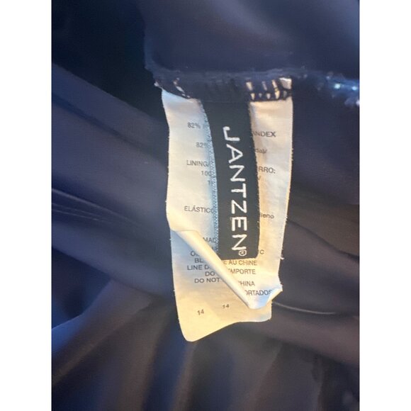 Jantzen Womens Navy Blue Swimsuit Dress With Adjustable Straps Size 14 - Picture 4 of 5